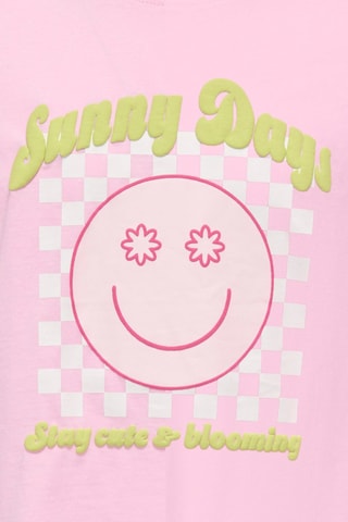 Biologisch Katoenen T-shirt Long Line -  Roze