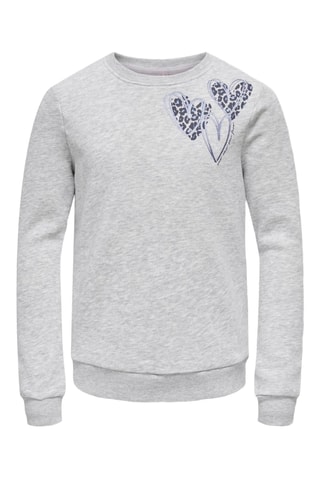 Biologisch Katoenen Sweater - Gemêleerd Lichtgrijs - Kids Only