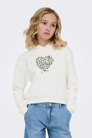 Biologisch Katoenen Sweater met Capuchon - Wit - Kids Only