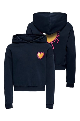 Biologisch Katoenen Sweater met Capuchon - Marineblauw - Kids Only