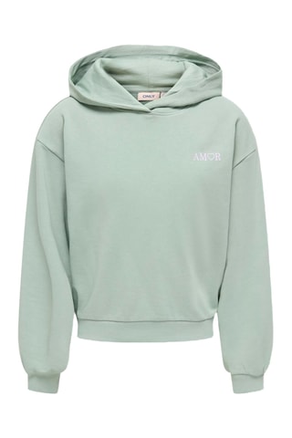 Biologisch Katoenen Sweater met Capuchon - Zeegroen - Kids Only
