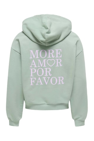 Biologisch Katoenen Sweater met Capuchon - Zeegroen - Kids Only