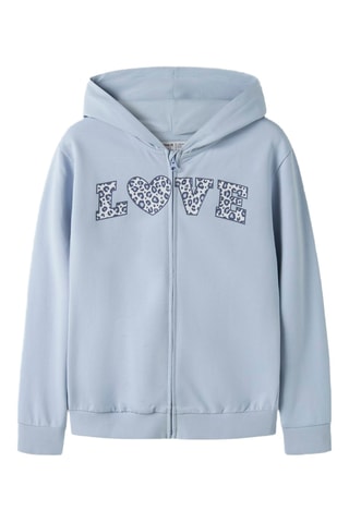 Biologisch Katoenen Sweater met Capuchon - Indigoblauw - Name it