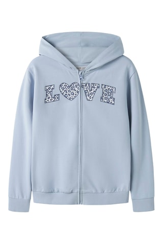 Biologisch Katoenen Sweater met Capuchon - Indigoblauw - Name it