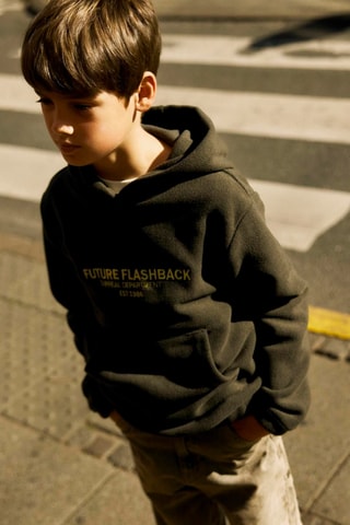 Fleece Sweater met Capuchon - Kaki - Name it