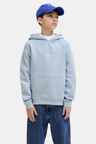 Biologisch Katoenen Sweater met Capuchon - Hemelsblauw - Jack&Jones Junior