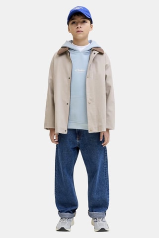 Biologisch Katoenen Sweater met Capuchon - Hemelsblauw - Jack&Jones Junior