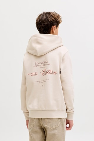Biologisch Katoenen Sweater met Capuchon - Beige - Jack & Jones
