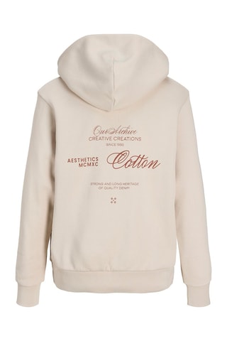 Biologisch Katoenen Sweater met Capuchon - Beige - Jack & Jones