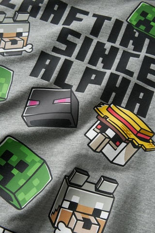 Sweater met capuchon Minecraft - Gemêleerd Grijs - Name It
