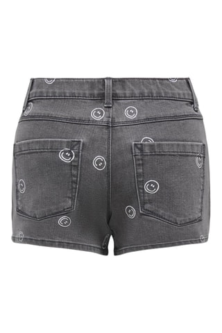 Spijkershort Smiley - Lichtgrijs - Only