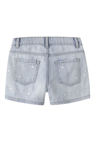 Denim en Biologisch Katoenen Short - Lichtblauw - Name It
