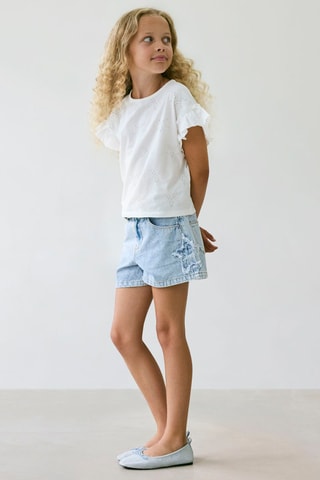 Spijkershort Mom Fit -  Blauw en Grijs