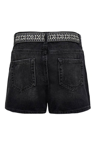 Spijkershort Straight Fit -  Zwart