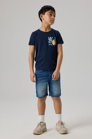 Jeansbermuda -  Donkerblauw