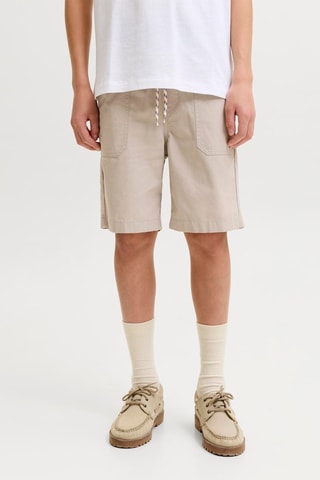 Biologisch Katoenen Bermuda Regular Fit Hoge Taille - Jack&Jones -  Beige