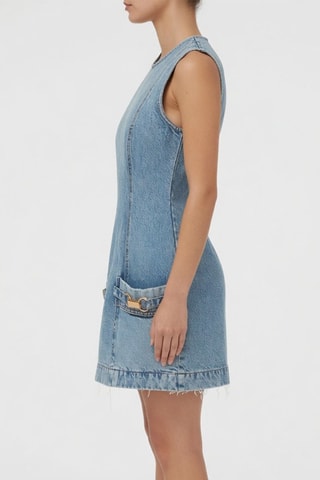 Robe courte sans manches - Bleu