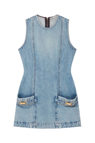 Robe courte sans manches - Bleu