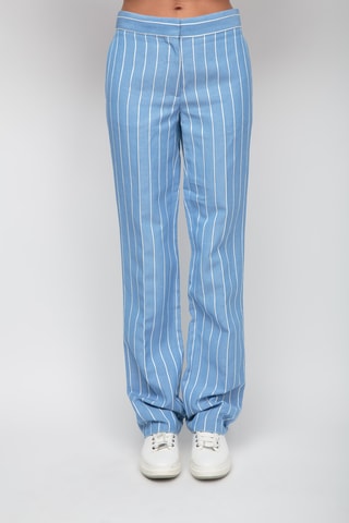 Pantalon en lin - Blanc et bleu