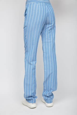 Pantalon en lin - Blanc et bleu