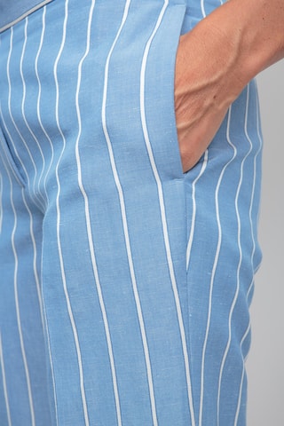 Pantalon en lin - Blanc et bleu