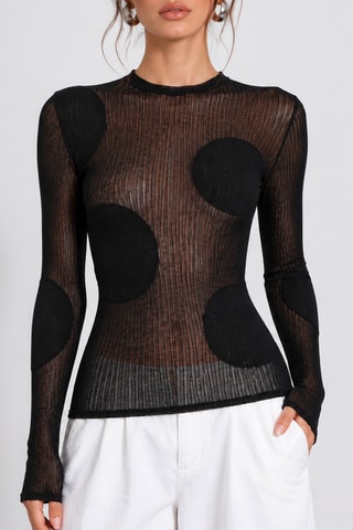 Top en laine - Noir