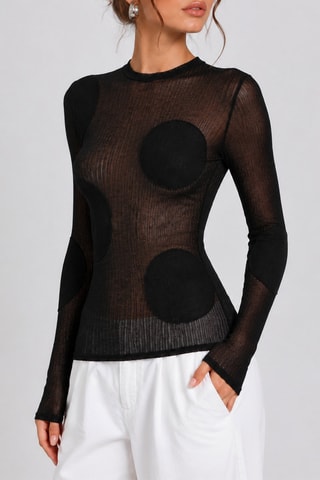 Top en laine - Noir