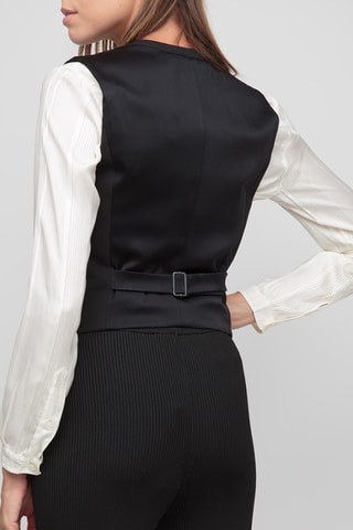 Gilet de costume en laine - Noir