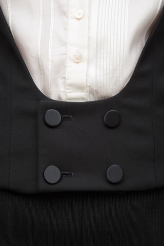 Gilet de costume en laine - Noir