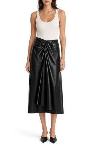 Jupe midi taille haute - Noir
