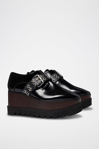 Derbys à talons plateformes - Noir et marron