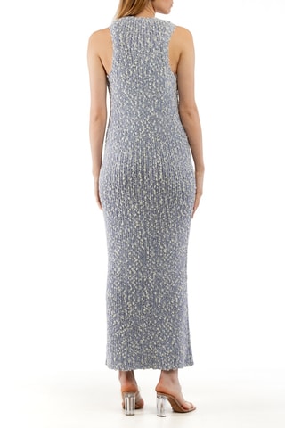 Robe pull sans manches - Blanc et bleu