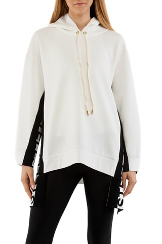 Sweat à capuche - Blanc et noir