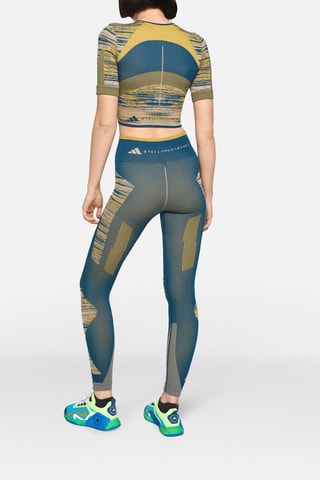 Crop top - Bleu, jaune et vert