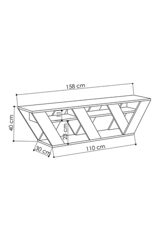 Meuble TV Ralla - 158 x 40 x 30 cm