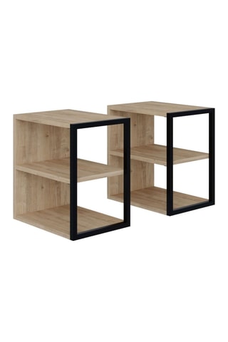 2 tables d'appoint Echo - Imitation bois
