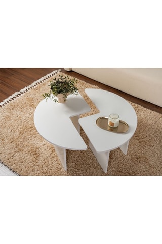 2 tables basses Moira - Blanc