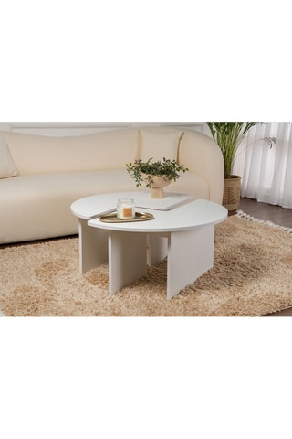 2 tables basses Moira - Blanc