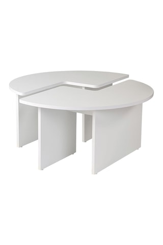 2 tables basses Moira - Blanc