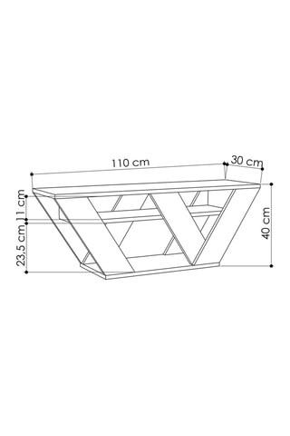 Meuble TV Pipralla - 110 x 40 x 30 cm