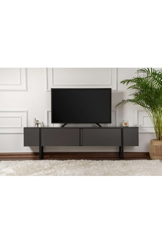 Meuble TV 2 abattants - 180 x 29,5 x 50 cm