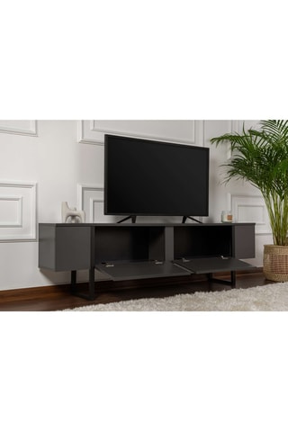 Meuble TV 2 abattants - 180 x 29,5 x 50 cm
