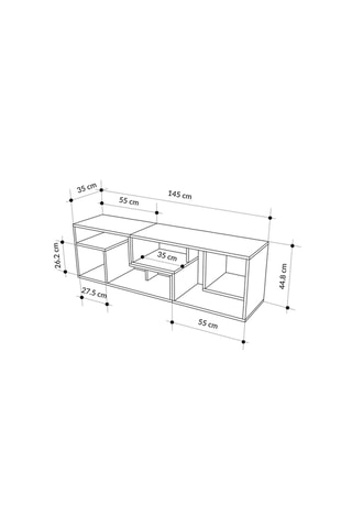 Meuble TV - 145 x 44,8 x 35 cm