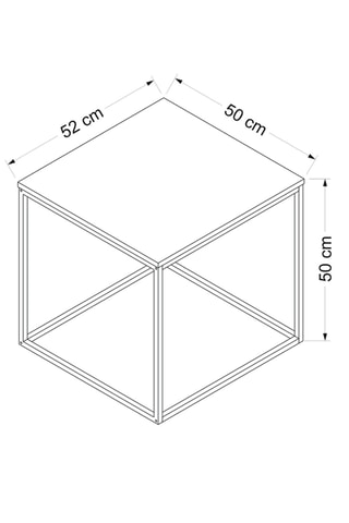 Table d’appoint Basak - 52 x 50 x 50 cm