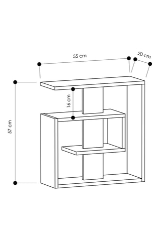Table d'appoint - Blanc - 55 x 57 x 20 cm