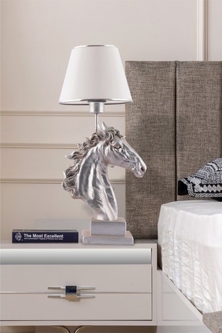 Lampe à poser Horse - Blanc - 40 W