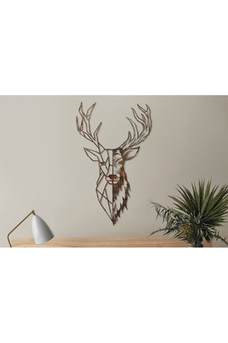 Tête de cerf Rusty Deer 3 - Marron - 70 cm