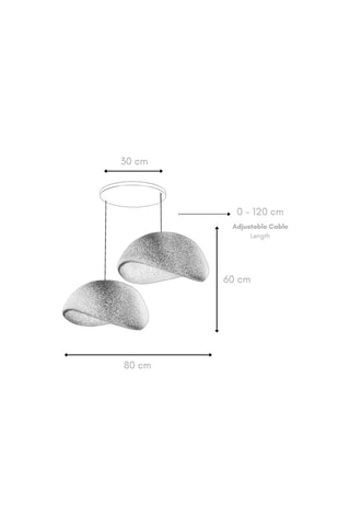 Suspension Wabi Sabi - Blanc - 2 x 40 W