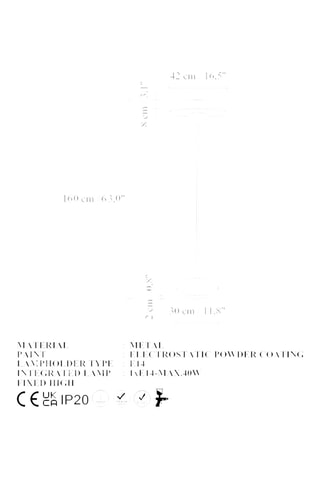 Lampadaire - Noir - 40 W