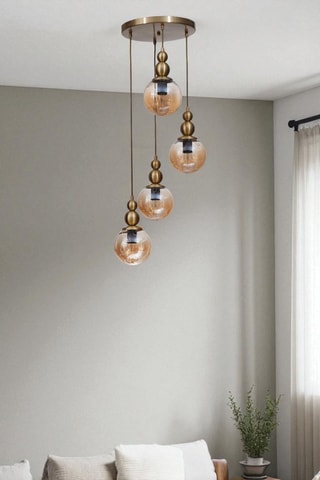 Suspension - Doré - 4 x 40 W